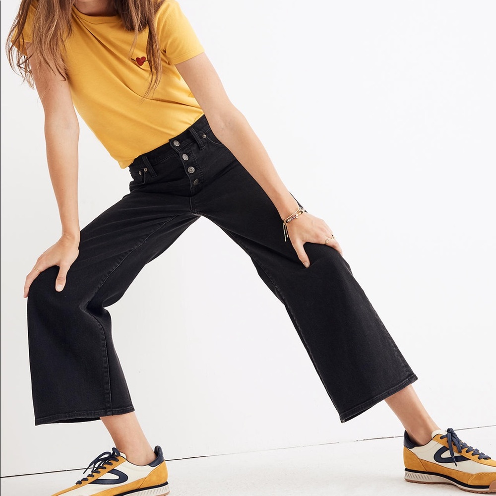 Madewell Wide Leg Crop - Women’s Black Jeans